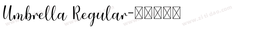 Umbrella Regular字体转换